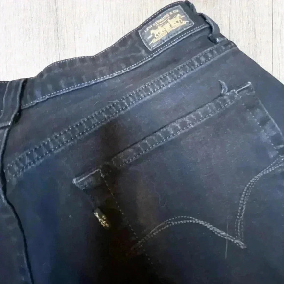 Women’s Levi Strauss Black Mid Rise Skinny Jeans Black Tab - Picture 2 of 7